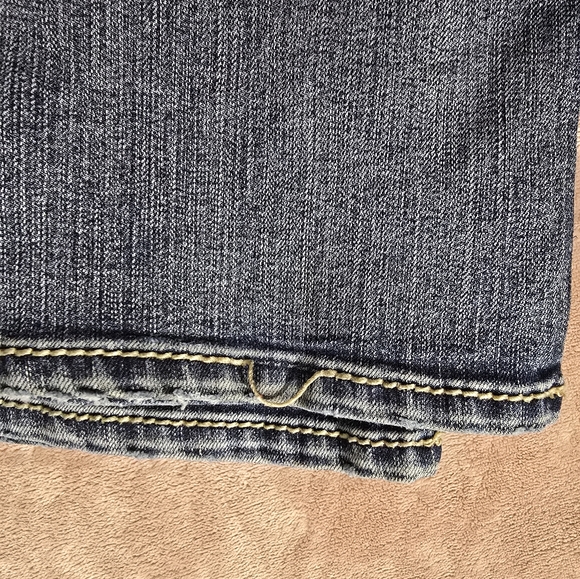 Silver Jeans Suki Flap Blue Boot Cut Jeans Pearl Rivets 2 Button Size 29W 32L - Picture 13 of 13